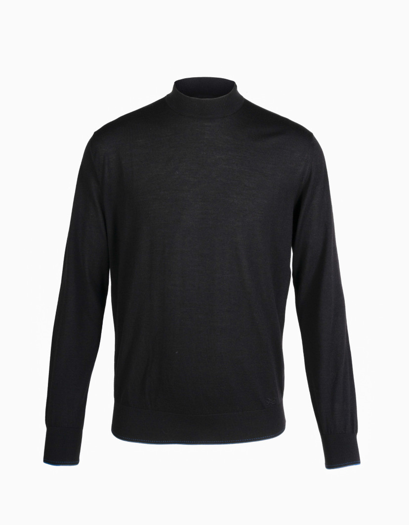 Castello d'Oro Black Mock Neck Sweater image